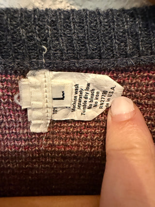 VTG Plaid/Knit Sweater