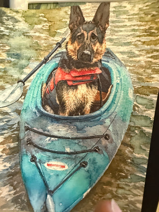 Floating Shepard glicee print