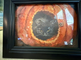 Pumpkin cat glicee print