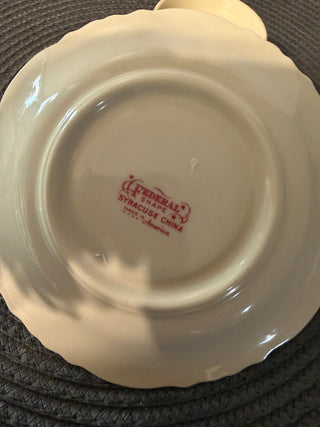 Vintage Teacup/Saucer Federal Shape