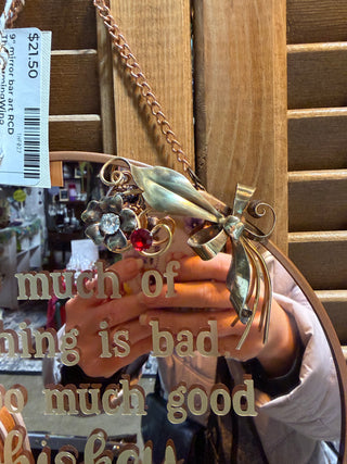 9" whiskey mirror bar art