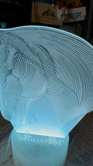 New 3D Illusion Light with Horse Design. Acrylic.