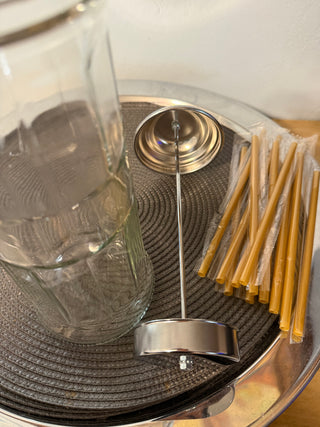 Straw Dispenser TableCraft 11" Clear Glass