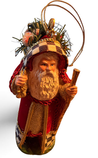 MacKenzie -Childs Style ornament with gold logo charm; authenticity is unvarified