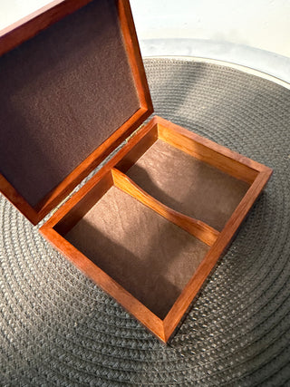 Playing Card Box Storage Wood 2 Deck
