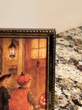 Vintage Gold Frame, 3.5”x4”, Trick or Treaters