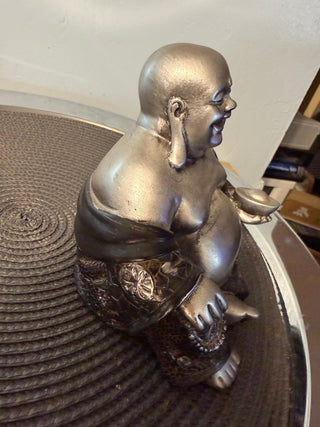Buddha Ceramic Silver Laughing