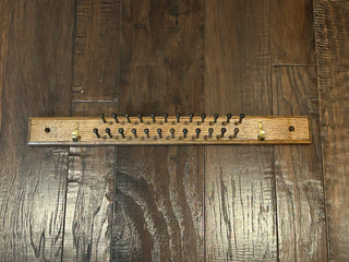 Vintage Oak Tie Rack