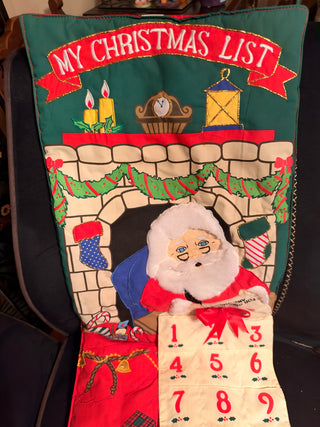 Pockets of Learning “My Christmas List” Fabric Advent Calendar – 23 Pieces
