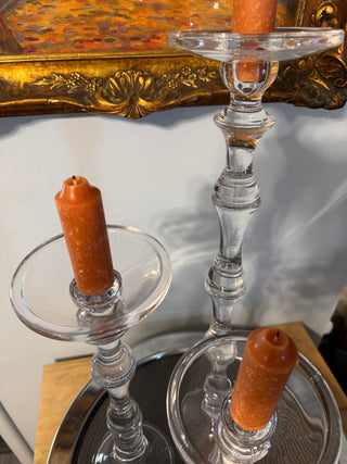 Candleholder Altar Crystal SET 3: 23"-16" & 14"