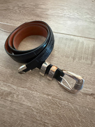 Black Crocodile Belt