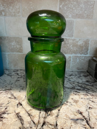 3 Vintage MCM Belgian Mushroom Apothecary Jars