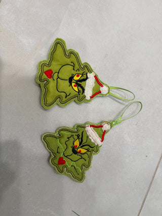 Grinch Christmas Ornament, Felt