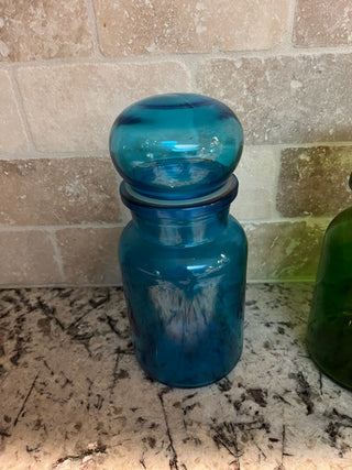 3 Vintage MCM Belgian Mushroom Apothecary Jars