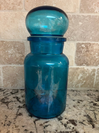 3 Vintage MCM Belgian Mushroom Apothecary Jars