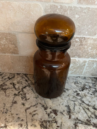 3 Vintage MCM Belgian Mushroom Apothecary Jars