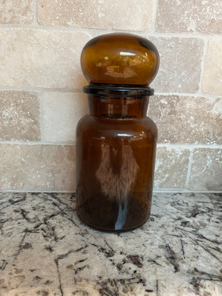3 Vintage MCM Belgian Mushroom Apothecary Jars