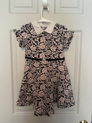 Girls Cream and Black Janie and Jack dress,  Size 4 - MTS NIS