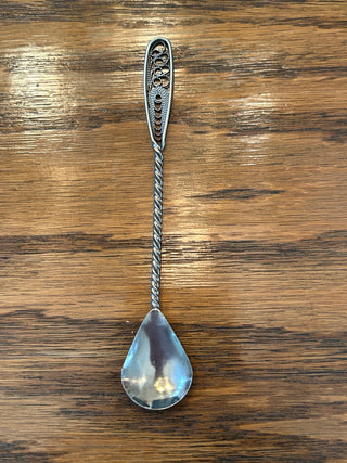 Vintage Demitasse Filigree Spoons, Set of 4