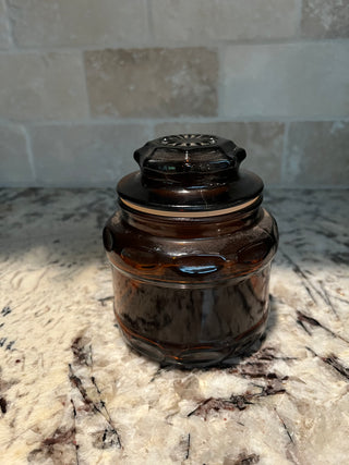 Vintage Deep Amber Apothecary Jar