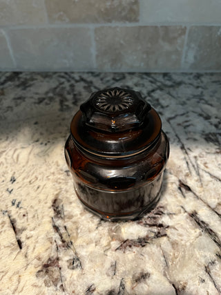Vintage Deep Amber Apothecary Jar