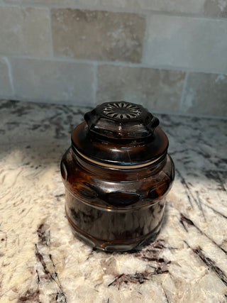 Vintage Deep Amber Apothecary Jar