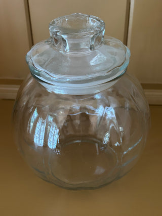 Vintage Libbey Glass Pumpkin Canister