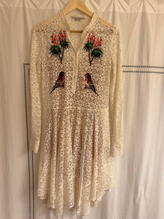Stella McCartney Runway Lace/Embroidery Dress w/Silk Slip -- MTS
