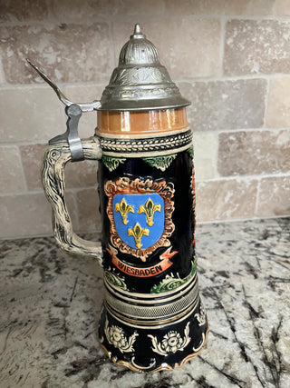 Vintage German Musical Beer Stein with Lid