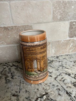 Vintage Paris Eiffel Tower Beer Stein