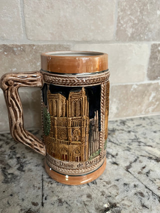Vintage Paris Eiffel Tower Beer Stein