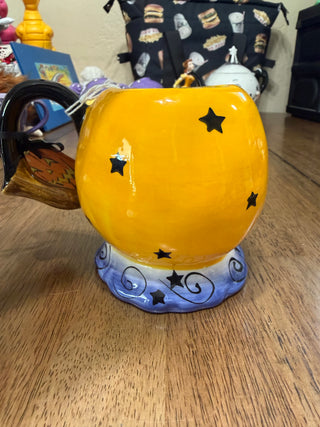 Blue Sky Clay Works Heather Goldminc Halloween Witch & Moon Coffee Mug