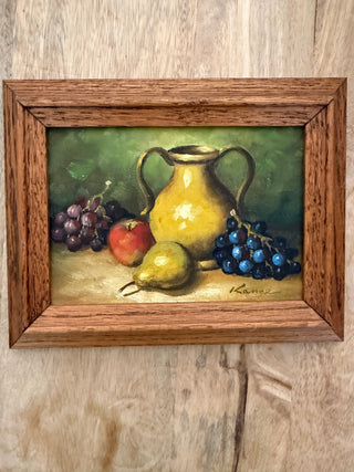 Vintage Still Life Oil Painting Signed by W. Kance (Framed)