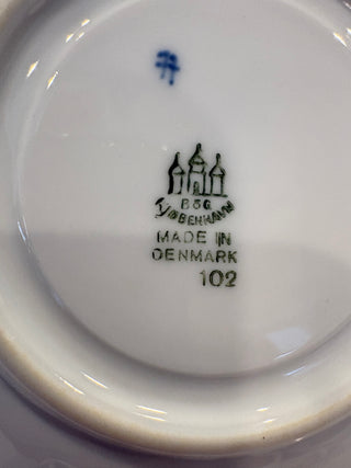 DANISH BING GRONDAHL CUP SAUCER BUTTERFLY BLUE