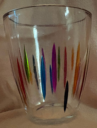 Mid-Century Modern Atomic Starburst Glass Tumbler