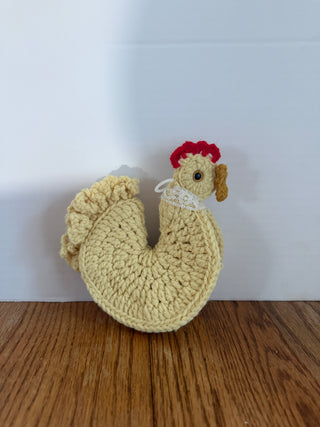 hand-crocheted chicken/hen