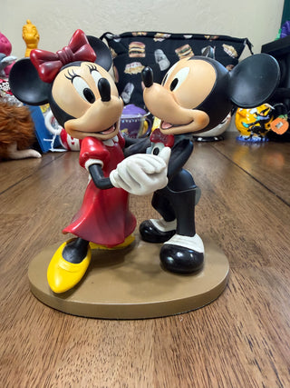 Vintage Disney Mickey & Minnie Mouse Dancing Figurine 7" Tall Disney Collectible