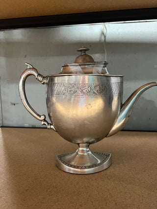 Silver ornate Teapot