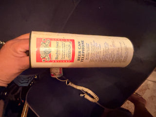 Vintage Budweiser Can phone Beer advertising 80's landline box and phone