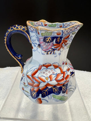 MASONS ENGLAND CREAMER, WATER LILY IN IMARI. 1860-1890