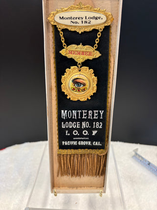 FUNERAL IOOF MEMORIAL RIBBON AND BADGE