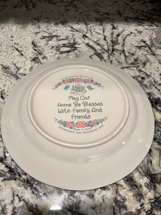 Vintage Precious Moments Plate “May Our Home Be Blessed With Family and Friends”