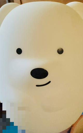 Lumipets Bear Night Light. Silicone squishy exterior, chargeable (no cord)
