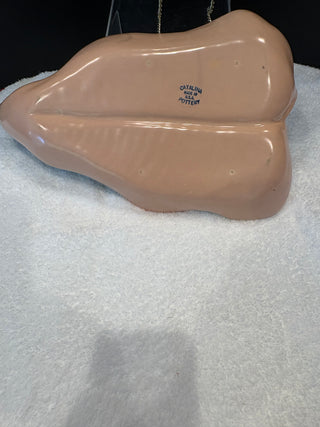 CATALINA TURQUOISE PINK LEAF PLATTER