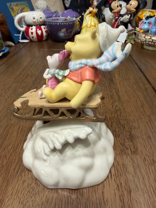 Lenox Disney Winnie the Pooh & Piglet ‘Pooh’s Winter Dash’ Music Box