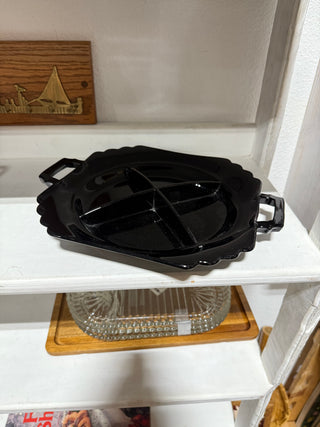 Black Amethyst 4-Part Relish Plate