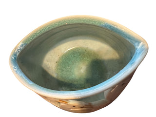 Cutout Swan Art Pottery Bowl