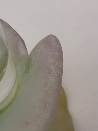 Signed Daum France Pâte de Verre "Soliflor" vase, often referred to as a Lily or Arum vase.     Shipping not available. Must be picked up at Bliss Marketplace 2529 Mercantile Drive Suite C Rancho Cordova CA hours 10-6 Thursday - Sunday