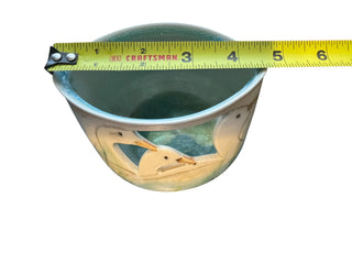 Cutout Swan Art Pottery Bowl