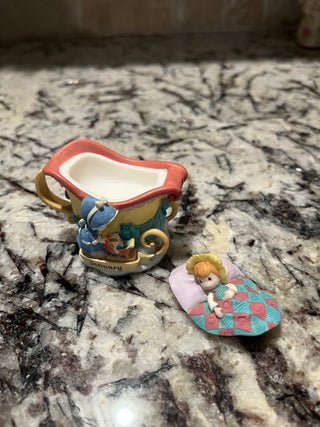 Vintage Precious Moments January Mini Teapot Avon Exclusive